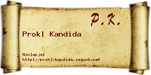 Prokl Kandida névjegykártya